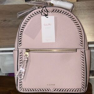 NWT CALPAK Kaya Faux Leather Round Backpack Blush